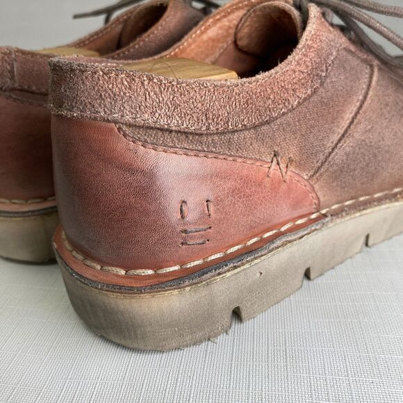 ROAN by Bed Stu 'FENTON' Distressed Leather Shoes! Pecan Beige Suede Sz 9.5 - Picture 10 of 16